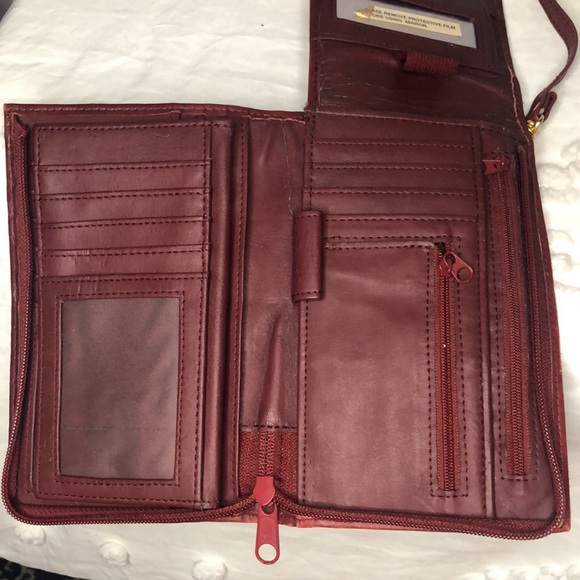 ROLF’S genuine red/burgundy  cowhide crossbody. - Picture 10 of 13